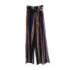Women's pants fashion striped sexy split wide-leg pants casual pants women