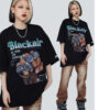Vintage Print Unisex Ring Fist Print T-shirt Men