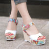 Floral high heel women sandals