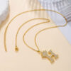 1PCS Fashionable Gold Diamond Crown Uppercase Letter Popular Penda