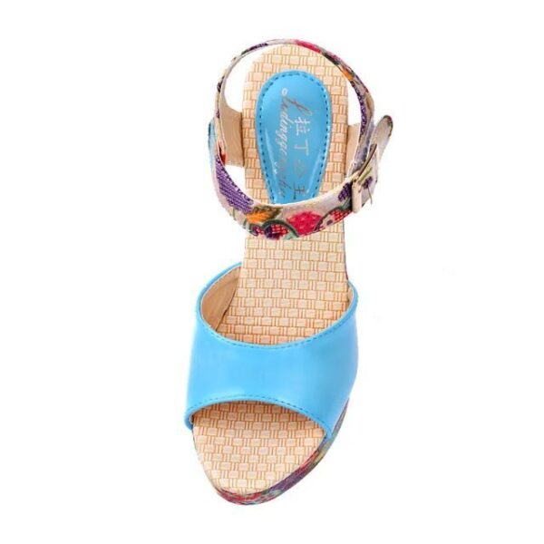 Floral high heel women sandals