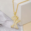 1PCS Fashionable Gold Diamond Crown Uppercase Letter Popular Penda