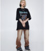 Vintage Print Unisex Ring Fist Print T-shirt Men