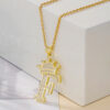 1PCS Fashionable Gold Diamond Crown Uppercase Letter Popular Penda