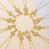 1PCS Fashionable Gold Diamond Crown Uppercase Letter Popular Penda
