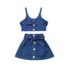 Children's clothing girls suspender skirt