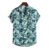 Men Short sleeved beach shirts men New printed T shirt