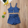Children's clothing girls suspender skirt