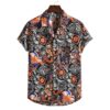 Men Short sleeved beach shirts men New printed T shirt