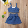 Children's clothing girls suspender skirt