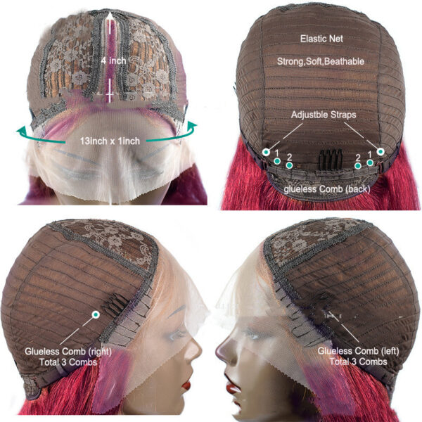 1B-99J Colored Bob Human Hair Wig